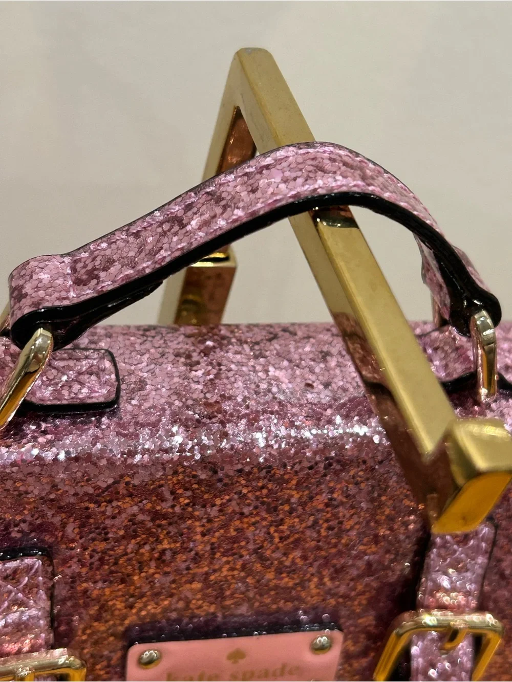 kate spade Glitter Top Handle Satchel in Pink